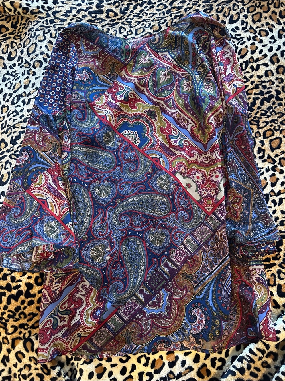 Ann Taylor Multicolor Paisley Silk Blouse